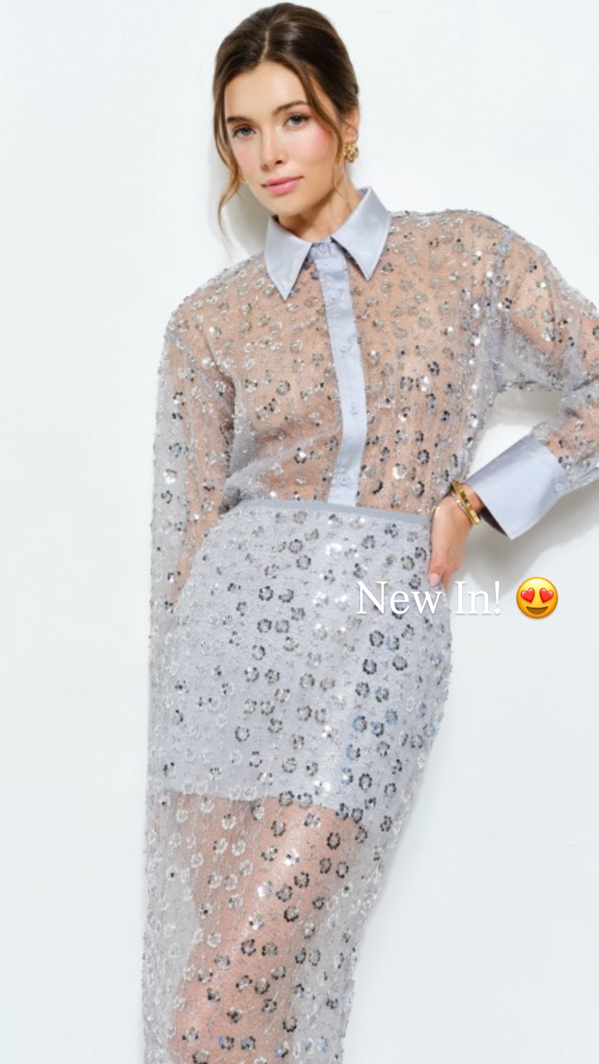 Delicate Sequin Blouse