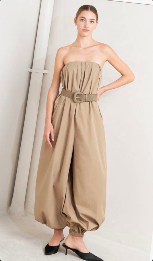 Taupe Ballon Jumpsuit