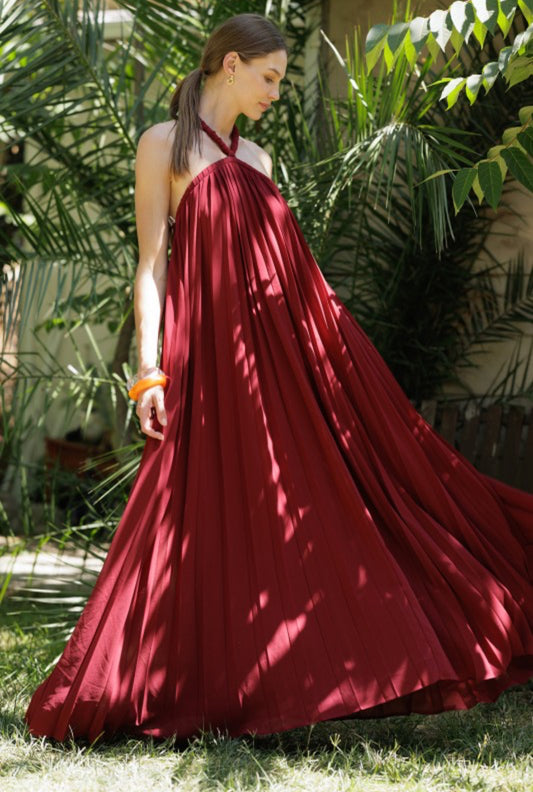Exquisite Pleated Maxi Dress