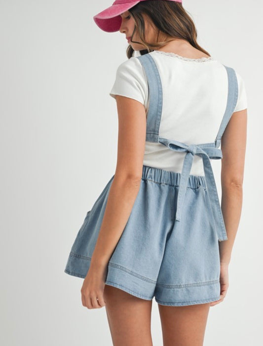 Playful Denim Romper