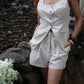 Linen Vest Shorts Set