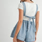 Playful Denim Romper
