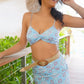 BLUE PAISLEY SKIRT SET