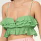 RUFFLE GREEN TOP